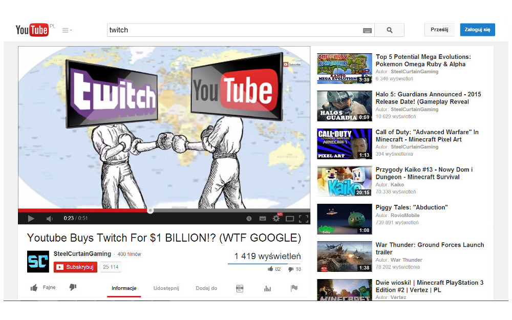 YouTube planuje przejąć serwis Twitch