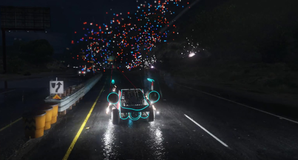 Mody do GTA V. Auto strzelające fajerwerkami!