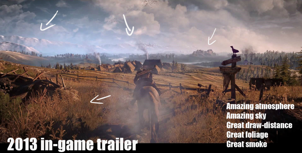 Wiedźmin 3 porównanie grafiki. Wersja prawie najnowsza oraz ta z 2013 roku