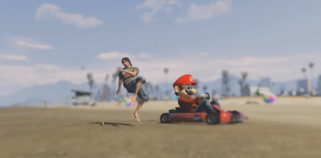 Mario Kart w GTA V? Hydraulik bierze giwerę i jedzie na miasto