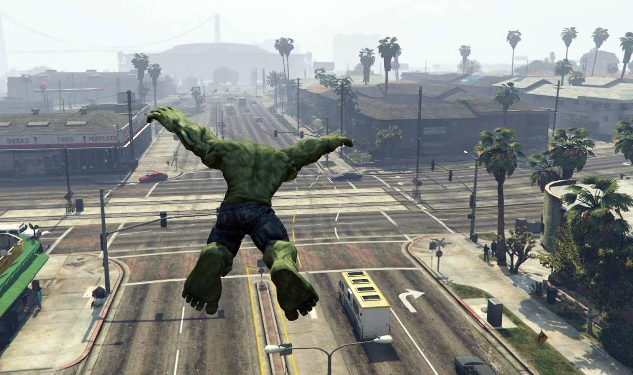 Hulk wpadł do GTA V, by siać zniszczenie na ulicach Los Santos
