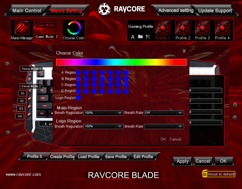 Ravcore Blade oprogramowanie