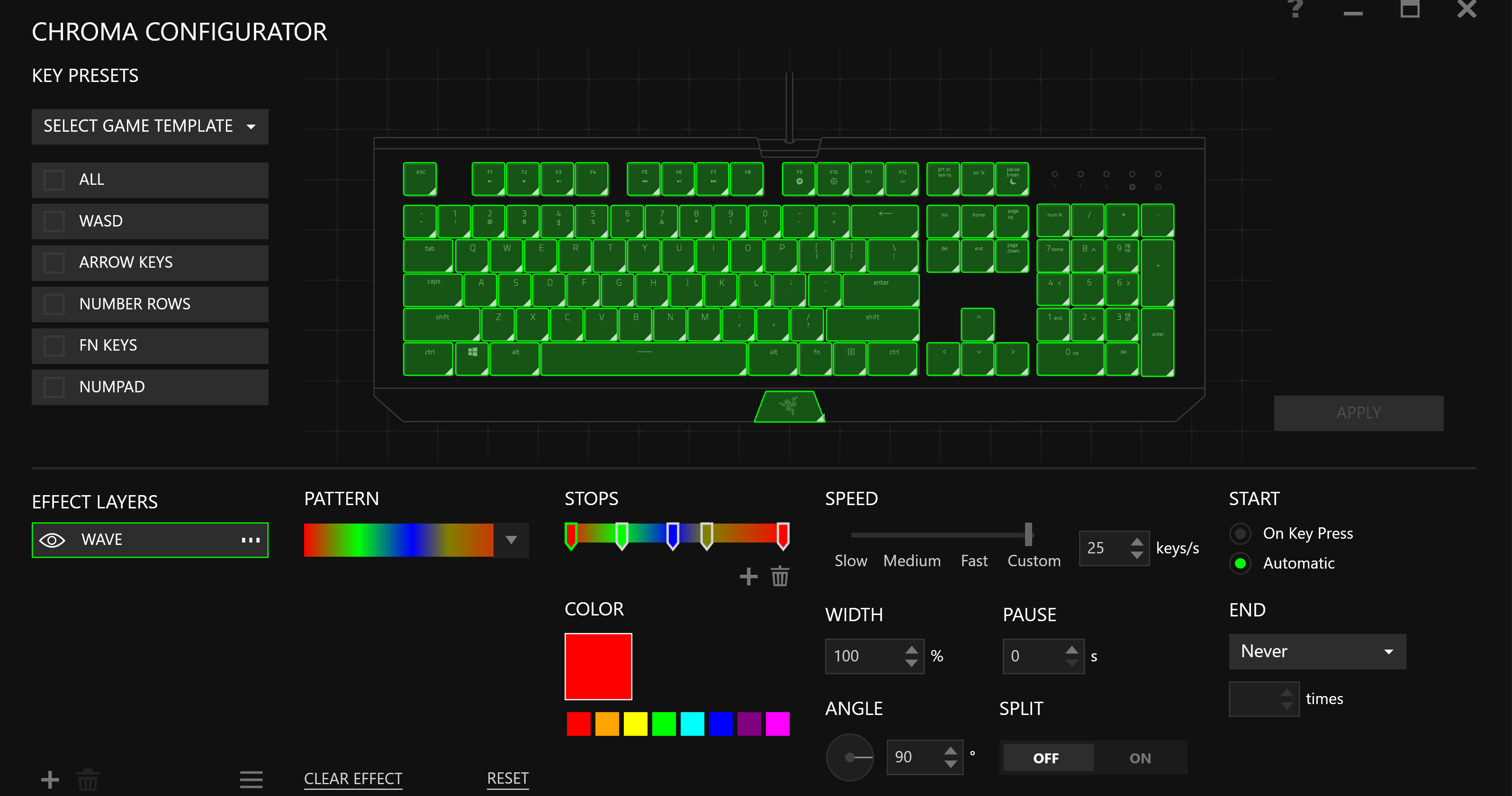 Razer BlackWidow X Chroma - Synapse
