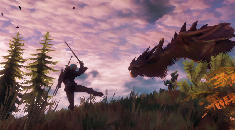 Wiedźmin 3 cel-shaded