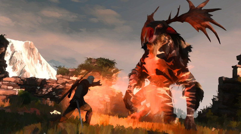 Wiedźmin 3 cel-shaded