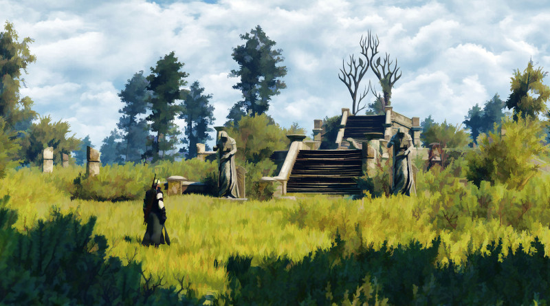 Wiedźmin 3 cel-shaded