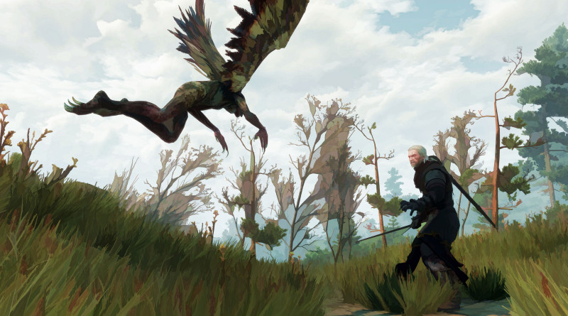 Wiedźmin 3 cel-shaded