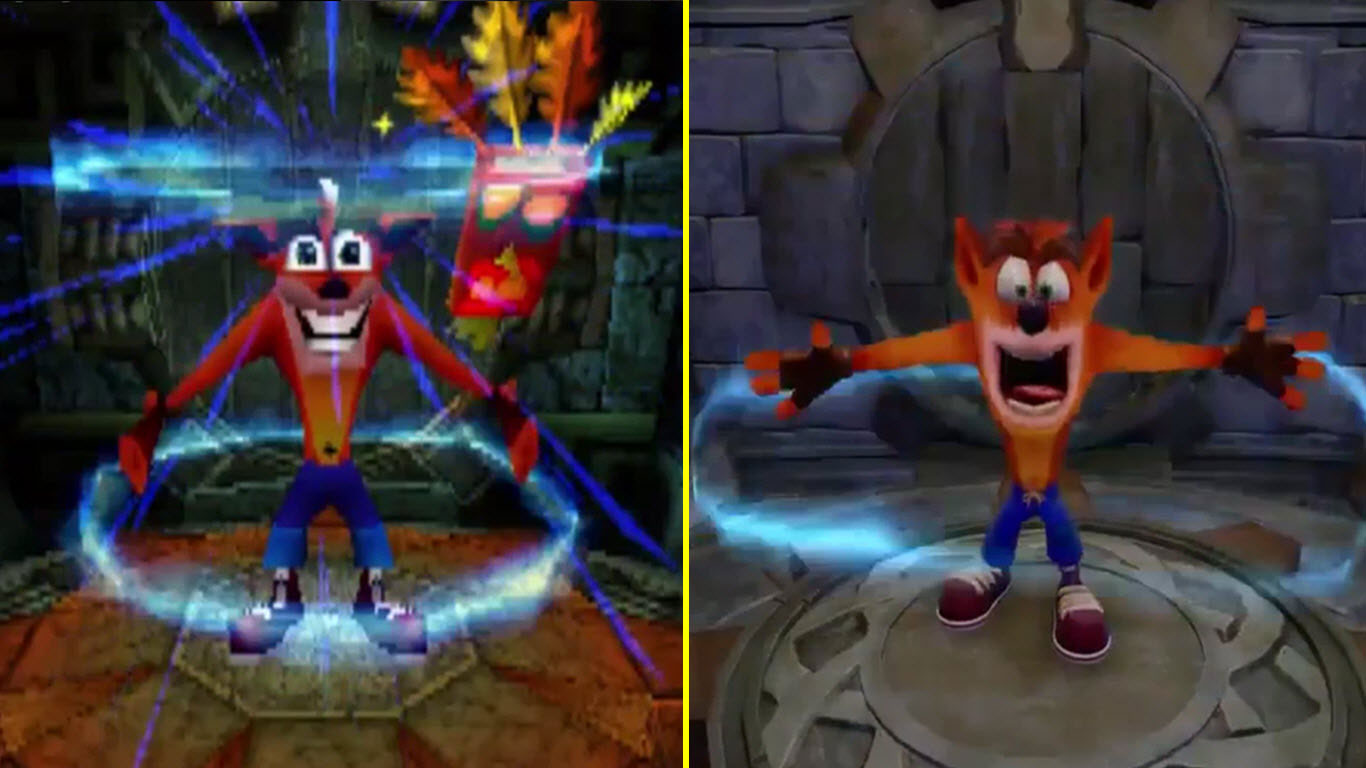 Crash Bandicoot 2 – porównanie grafiki PS1 vs PS4