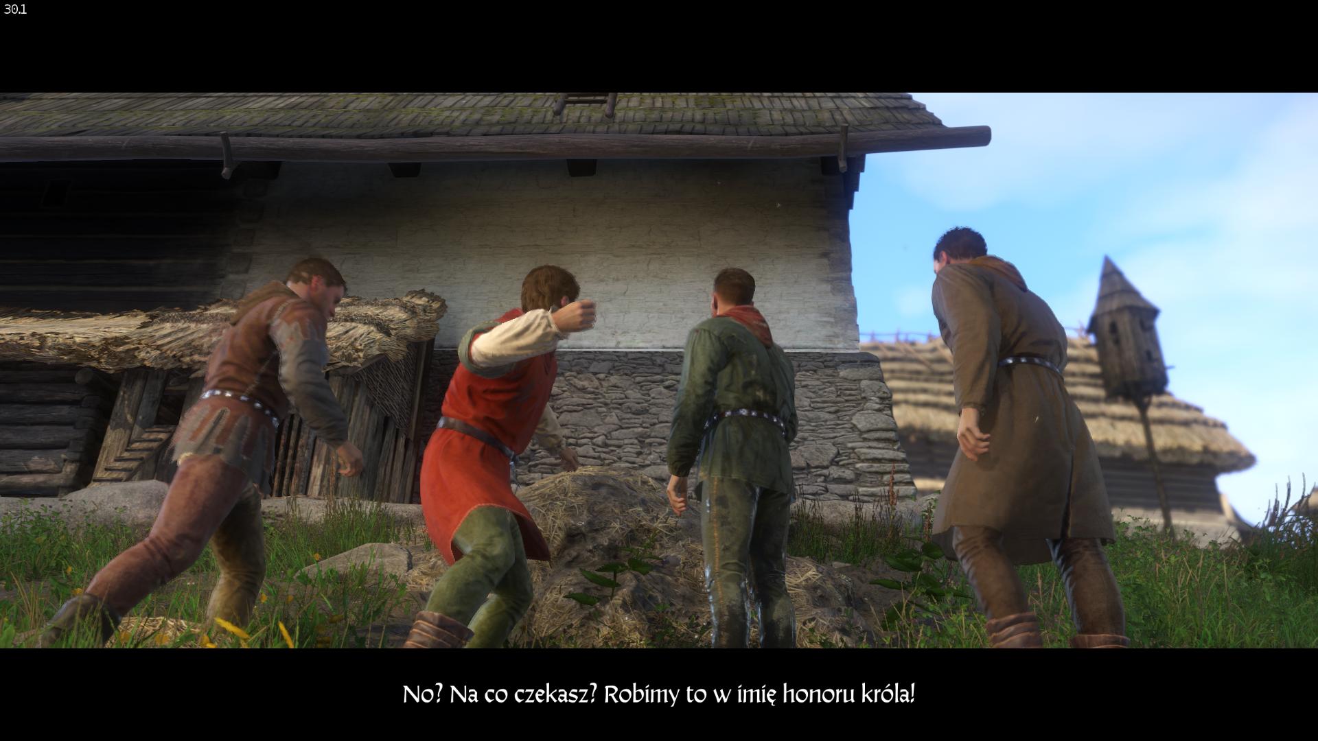 Obrzucanie łajnem chaty Niemca wraz z towarzyszami?