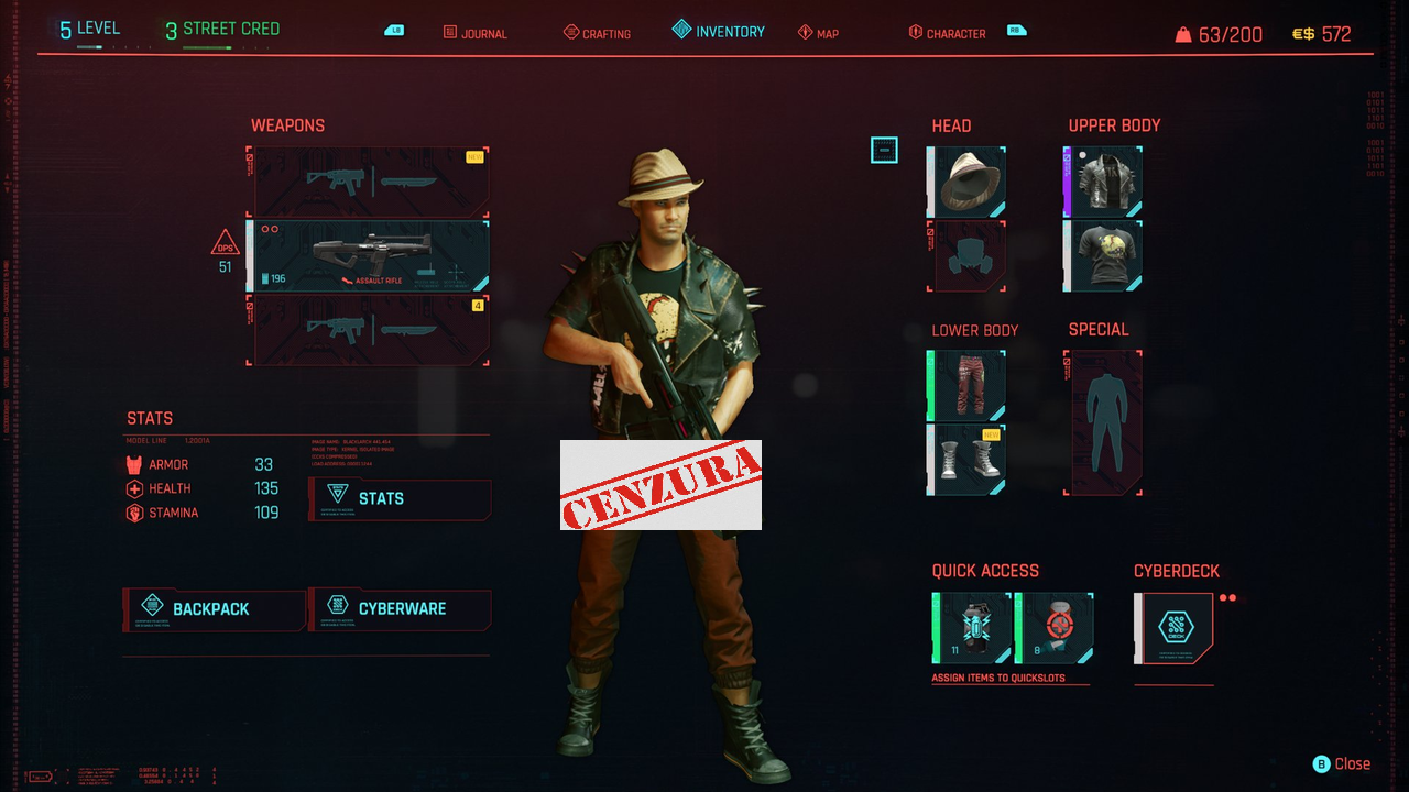 Cyberpunk 2077 bugi. Bohaterowie paradują z rozpiętymi rozporkami