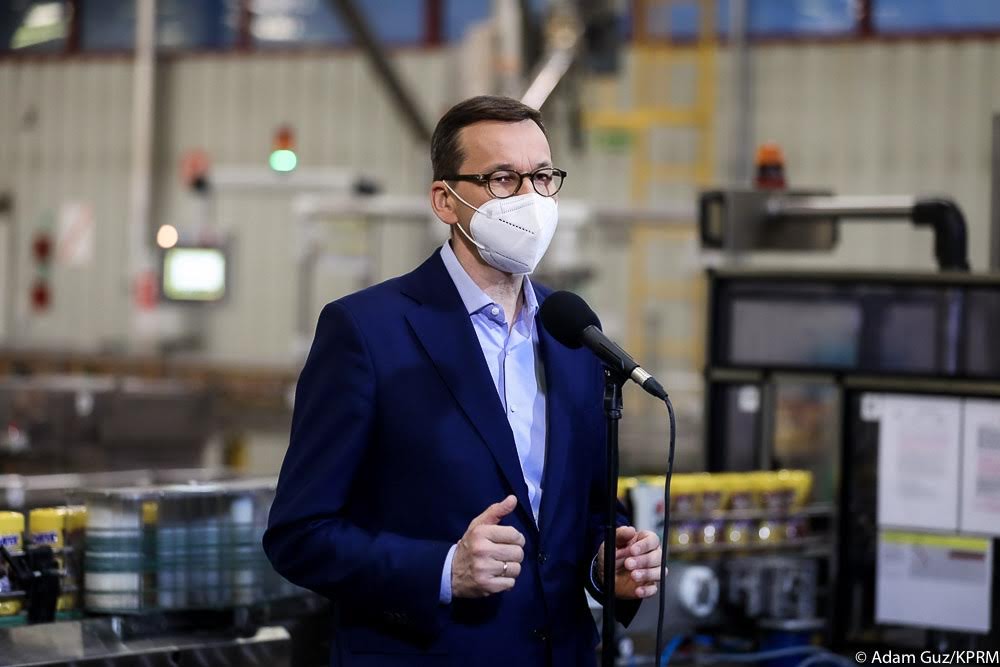 Mateusz Morawiecki w maseczce