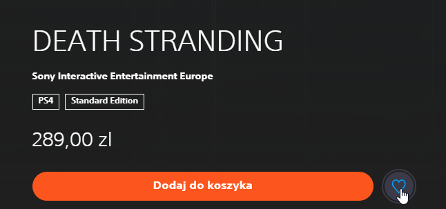 PS Store - lista życzeń