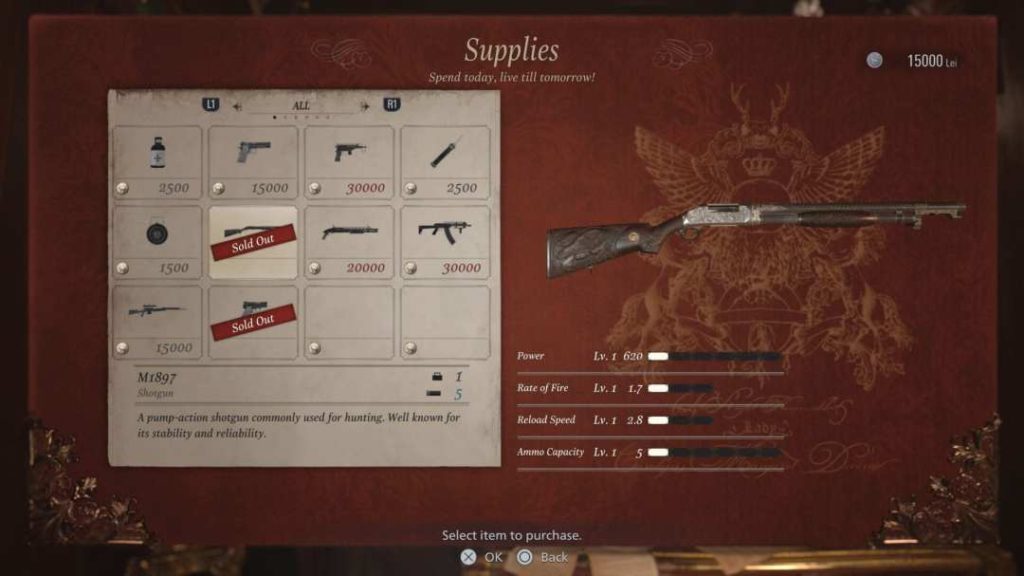 sklep z trybu The Mercenaries z Resident Evil Village