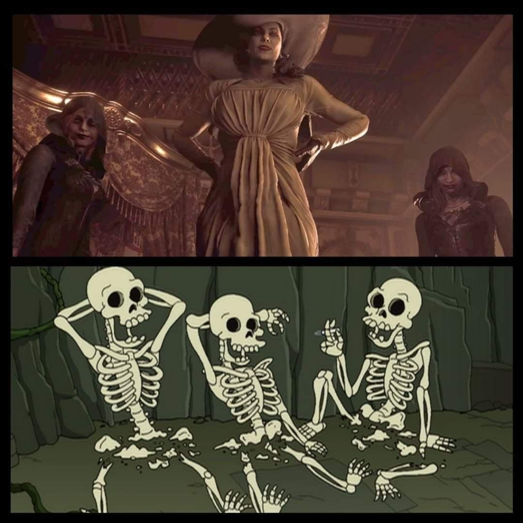 Meme z Resident Evil Village