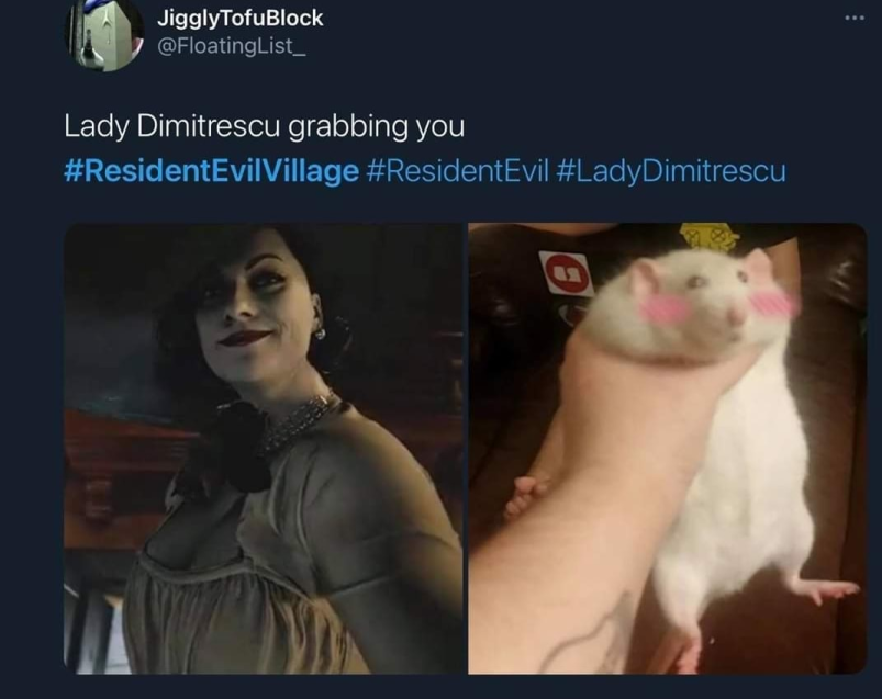 Meme z Resident Evil Village