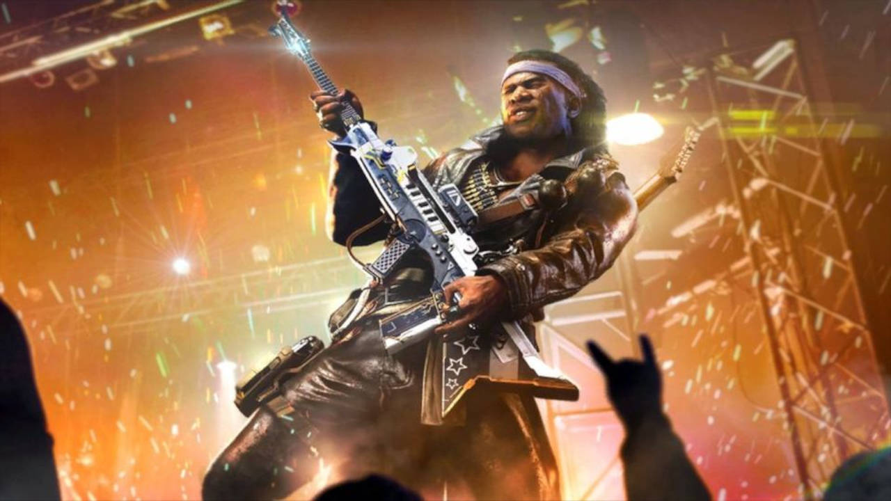 call of duty warzone music legend - gwiazda rocka na koncercie z karabinem