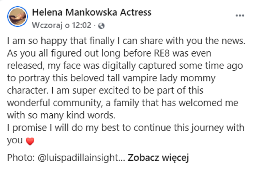 Helena Mańkowska jako Lady Dimitrescu