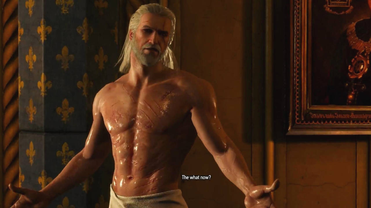 Wiedźmin 3 - Geralt w ręczniku