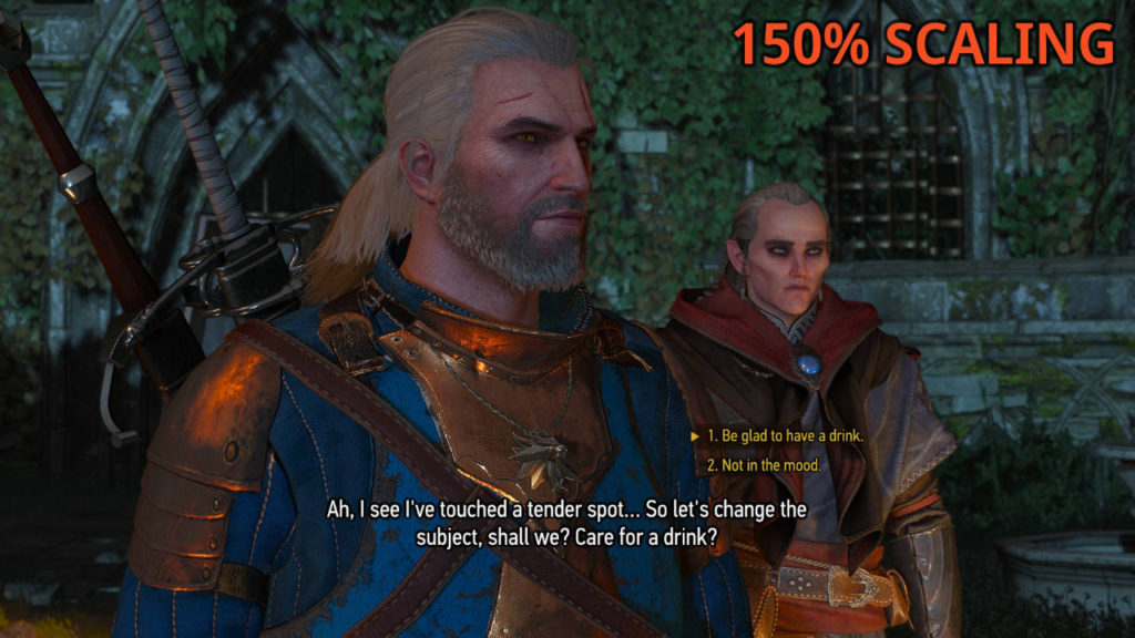 Wiedzmin 3 skalowanie czcionki 150%
