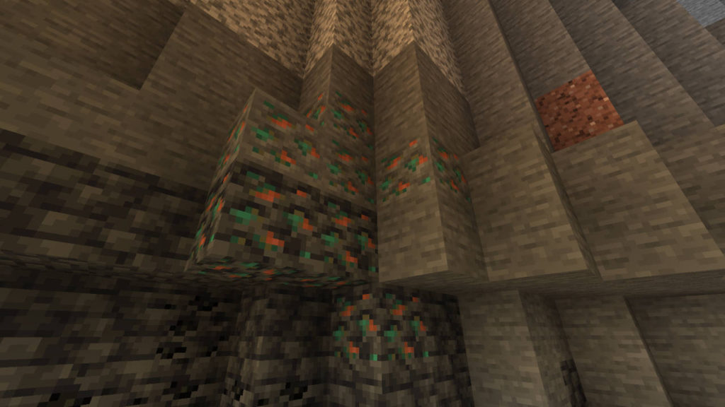 bloki złoża miedzi w wariancie zwykłym i łupkowym