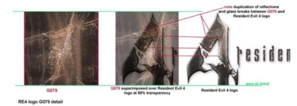 Logo Resident Evil 4 porównane z pracą artysty