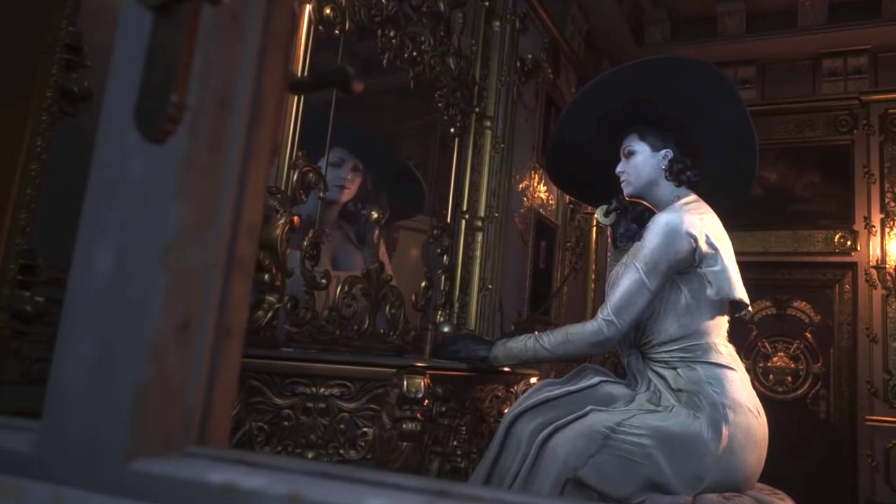 Resident Evil Village - Lady Dimitrescu rozmawia przez telefon