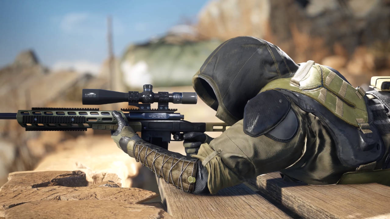 Sniper Ghost Warrior Contracts 2 - snajper celuje z karabinu snajperskiego