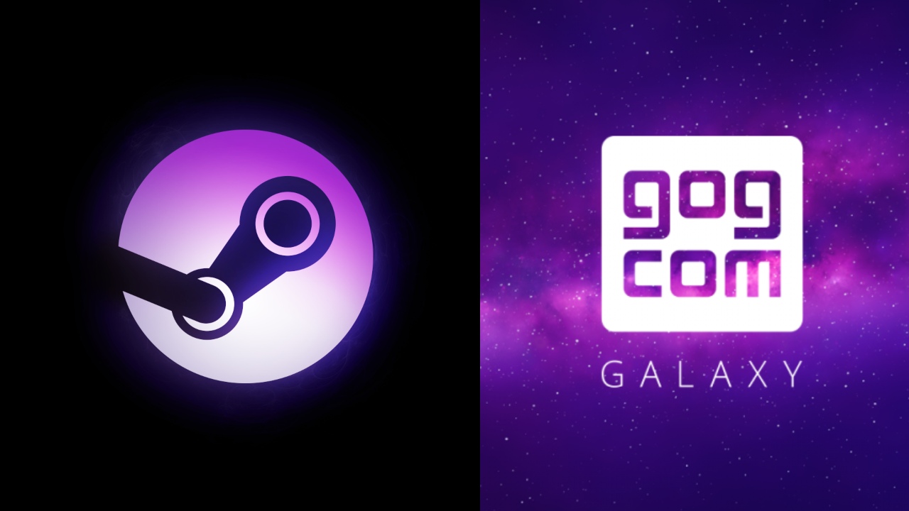 Gra za darmo na GOG i Steam - logo platform