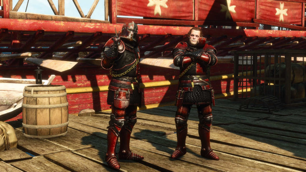 Wiedźmin 3 - kapitan i żołnierz redańskiej armii w nowych strojach