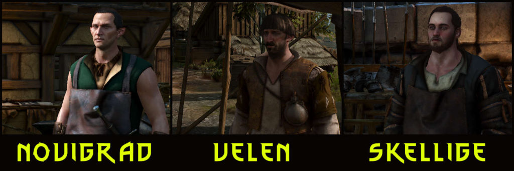 Wiedźmin 3 - sprzedawcy koszul w grze po instalacji moda Flannel Shirts