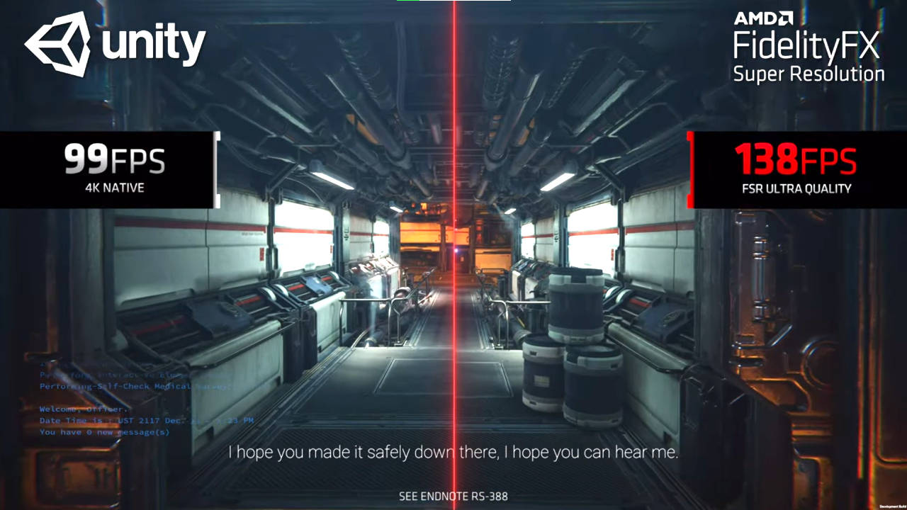 AMD FidelityFX Super Resolution - porównanie w demie przygotowanym na silniku Unity