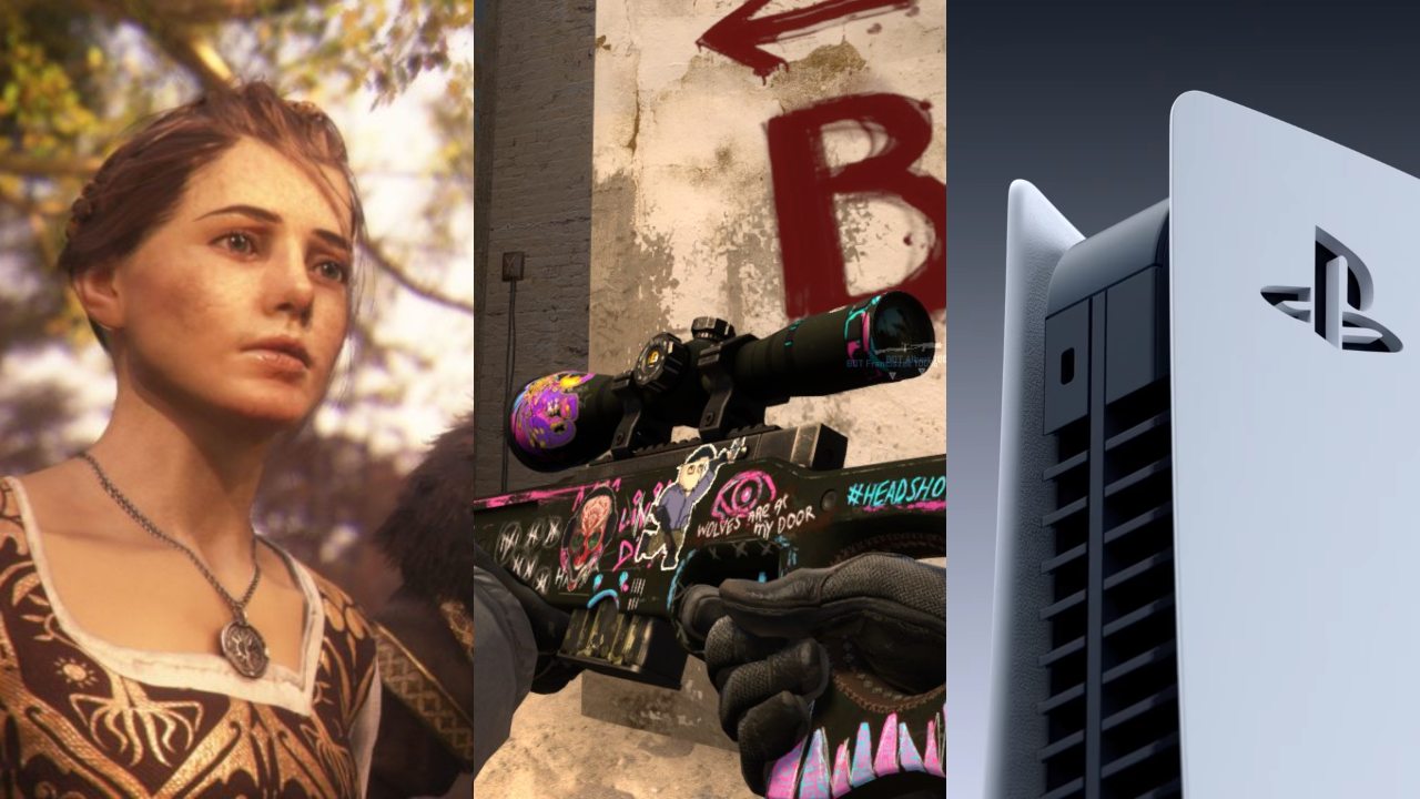 Bohaterka z A Plague Tale: Innocence, Skin do AWP z CS:GO, zbliżenie na PS5