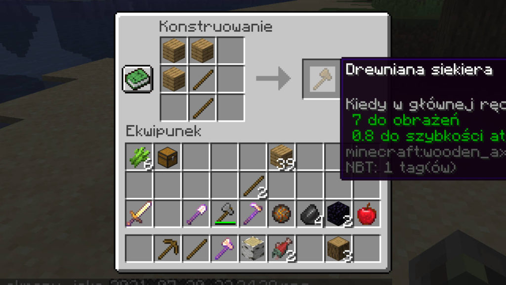 Crafting - drewniana siekiera