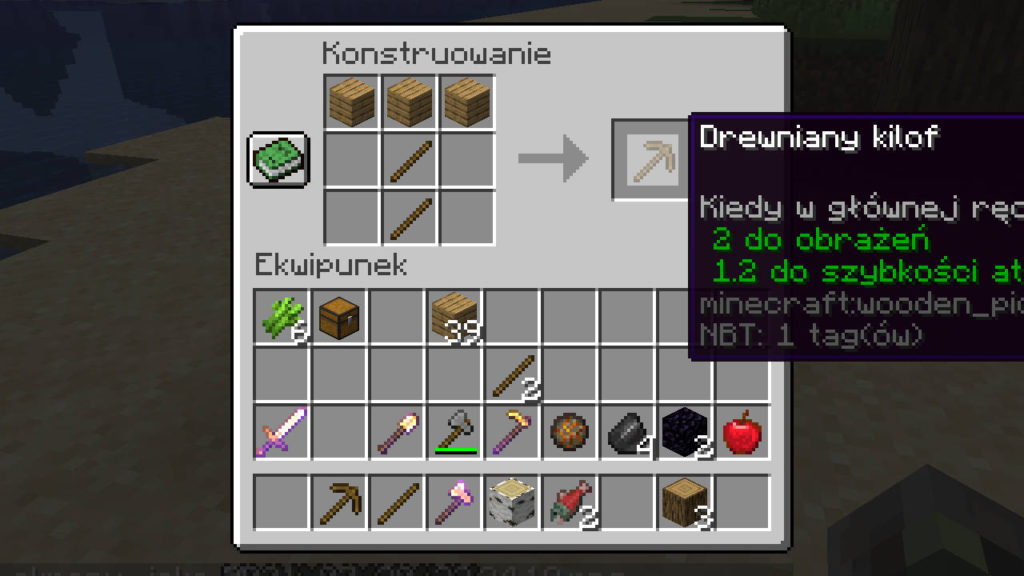 Crafting - drewniany kilof