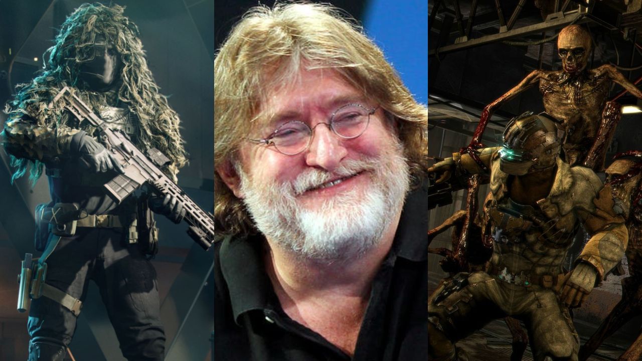 DoGRYwka - żołnierz z Battlefield 2042, Gabe Newell - właściciel Valve i Steam, szkielet atakuje bohatera Dead Space