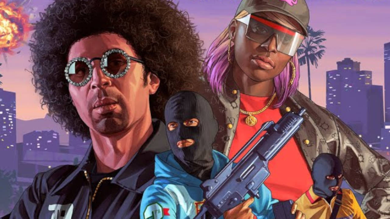 GTA V Online - grafika promująca update Los Santos Tuners - banda bandytów