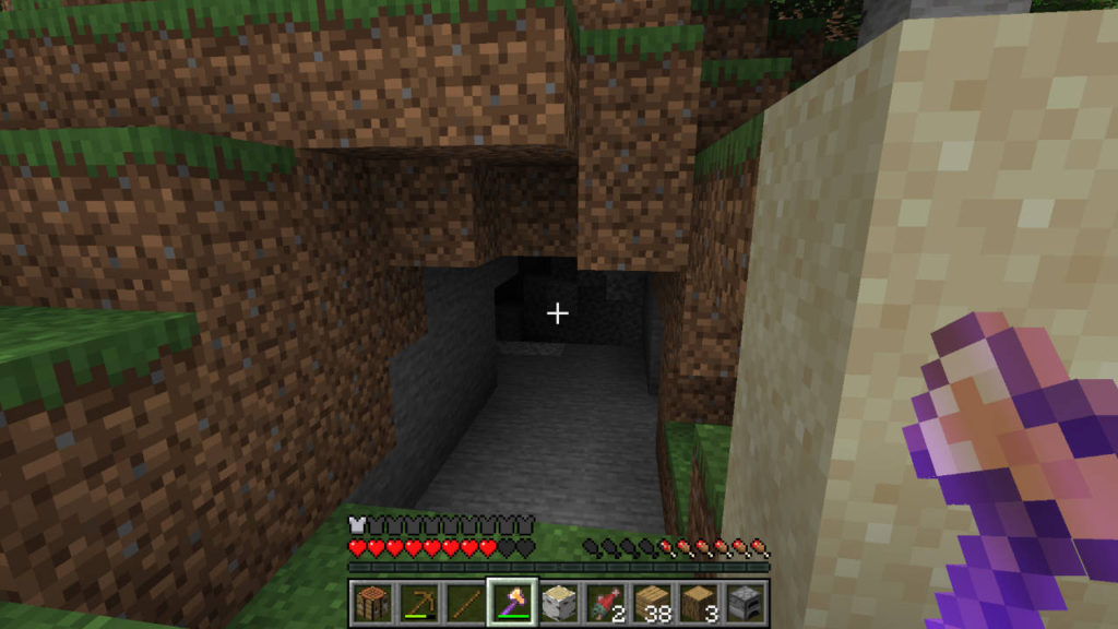 Minecraft - wejście do jaskini
