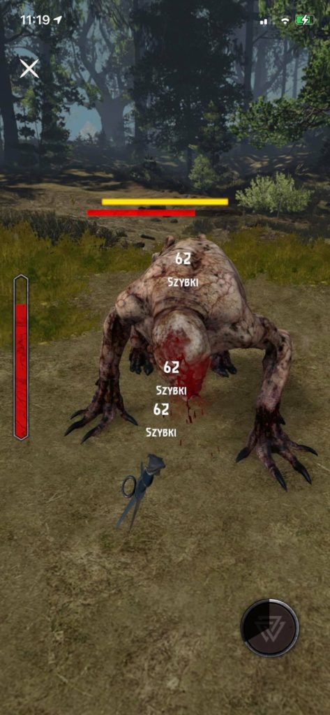 Wiedźmin Pogromca Potworów - walka