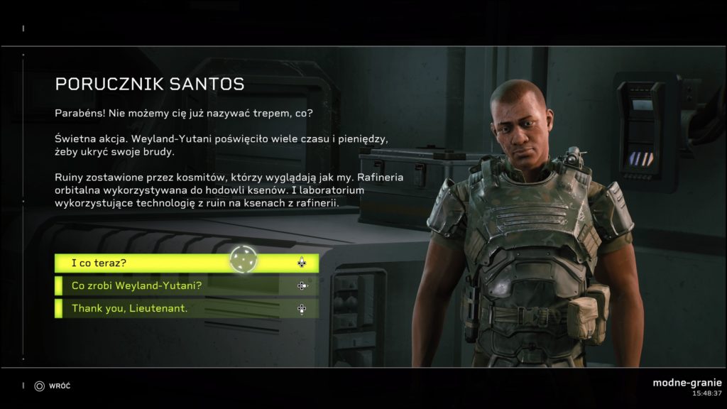 Rozmowa z NPC w Aliens: Fireteam Elite
