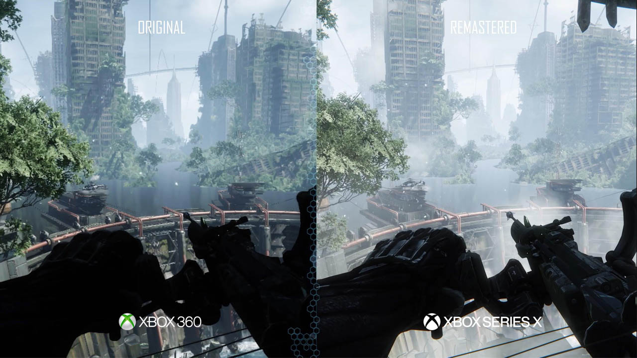 Crysis Remastered Trilogy - porównanie Xbox Series X do X360
