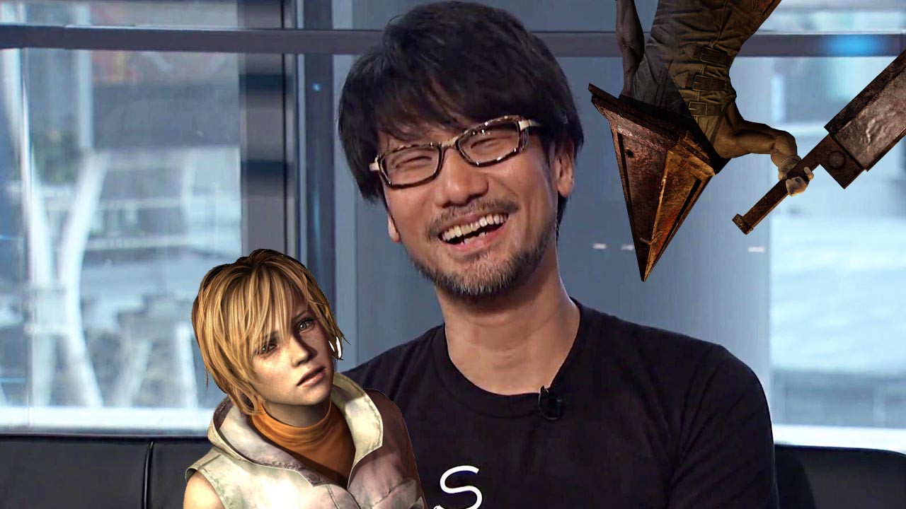 Hideo Kojima z postaciami z Silent Hill