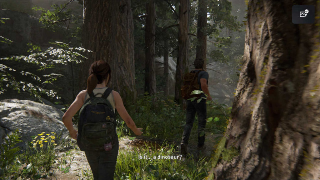 The Last of Us Part II - Ellie pyta Joela "Czy to... dinozaur?"