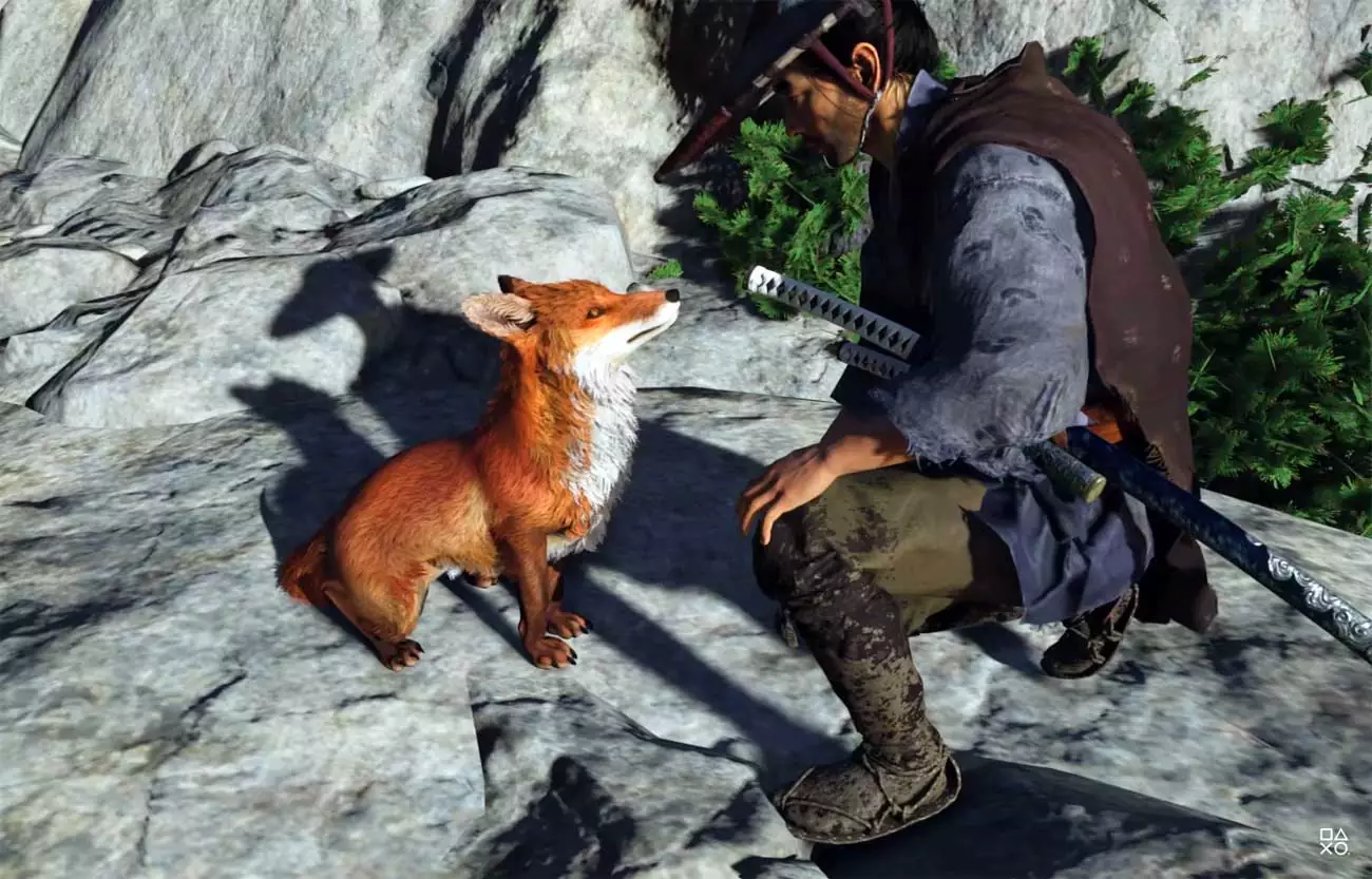 Lisek i samuraj w grze Ghost of Tsushima