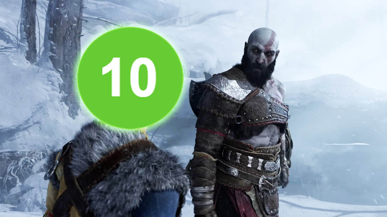 God of War Ragnarok - Kratos patrzy na dziesiątkę