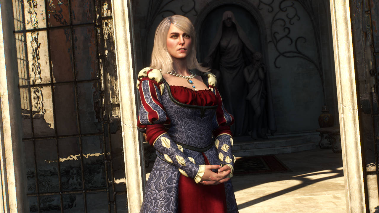 Wiedźmin 3 Dziki Gon - mod Elegant Keira - Keira w przepięknej, eleganckiej sukni stoi w