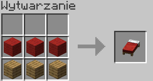 Minecraft - receptura łóżka