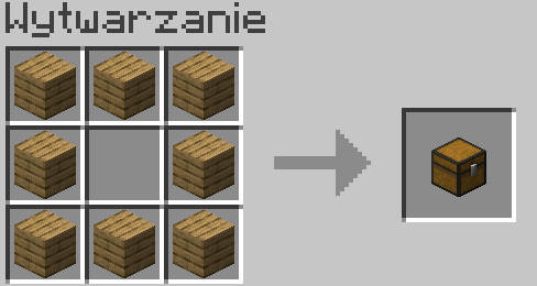 Minecraft - receptura skrzyni