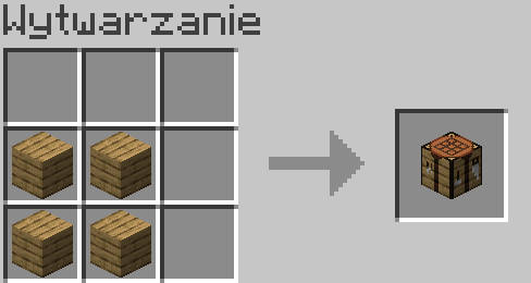 Minecraft - receptura stołu do wytwarzania
