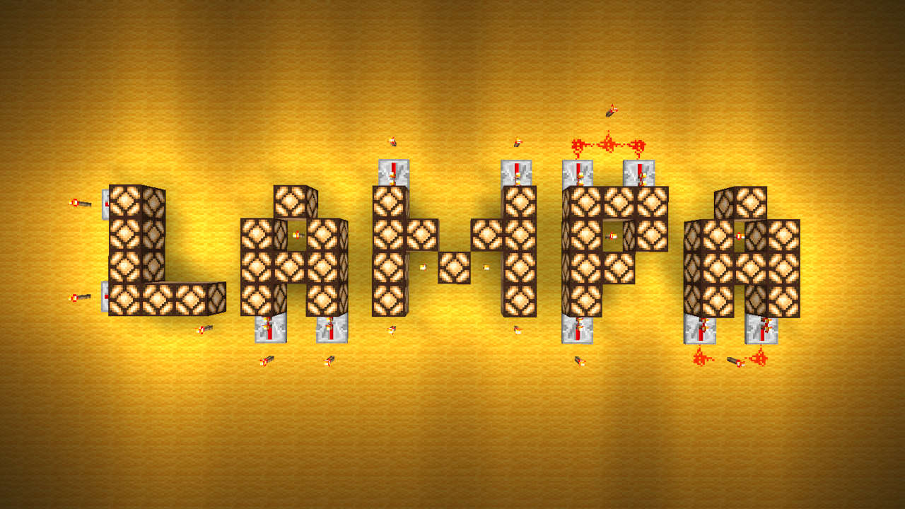 Minecraft - napis LAMPA - PG