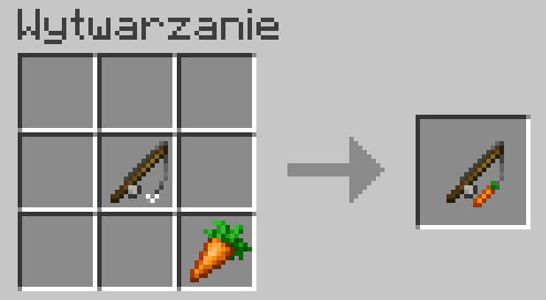 Minecraft - receptura marchewka na patyku